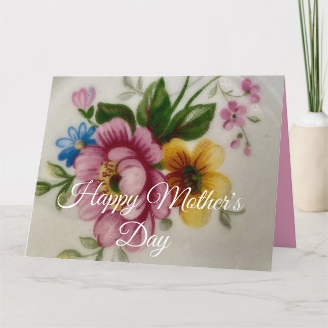 Cartão Porcelain Inspired Floral (Frente)