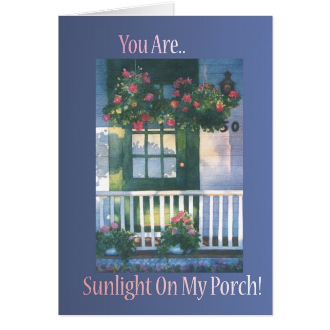Cartão Porch Sunlit (Frente)