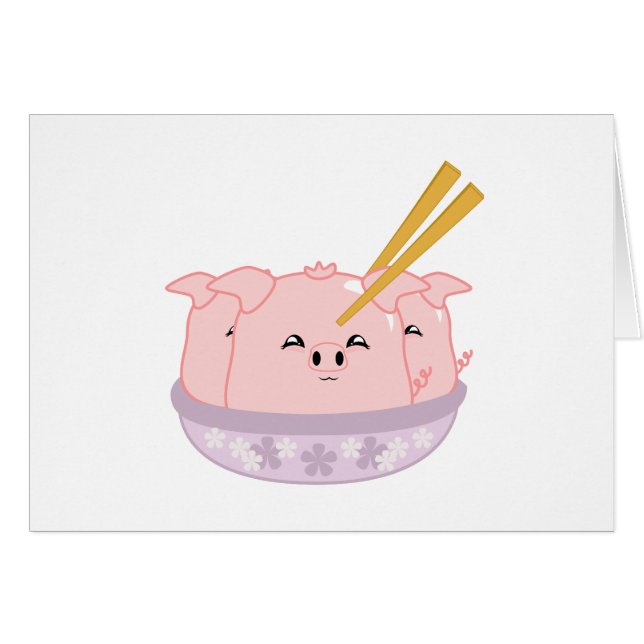 Cartão Porco (Frente Horizontal)