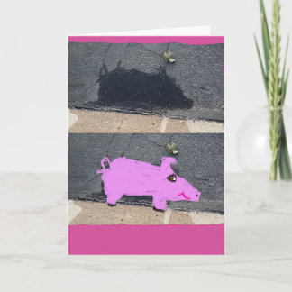 Cartão Porco Abstrato 🐷