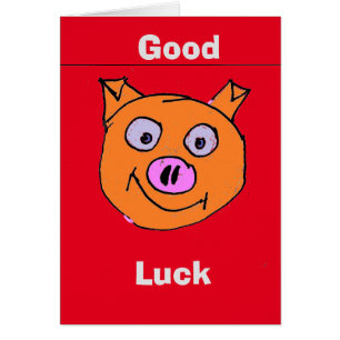 Cartão Porco afortunado