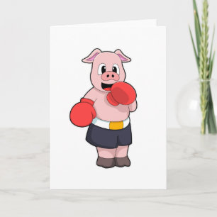 Cartão Porco como Boxeador no Boxe
