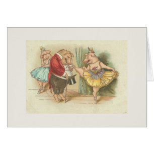 Cartão Porco do balé