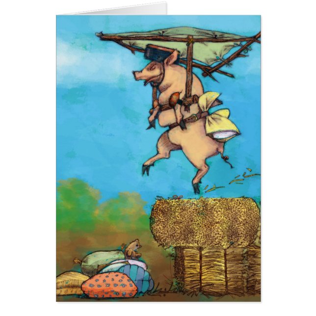 Cartão Porco do vôo (Frente)