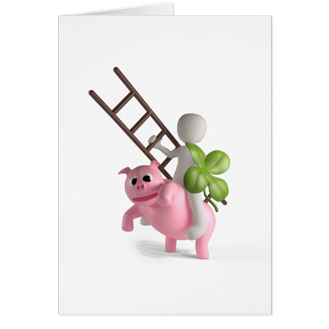 Cartão porco sortudo (Frente)