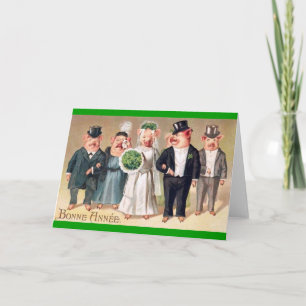 Cartão Porcos de Dia de São Patrício