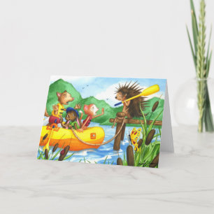 Cartão Porcupine at Summer Camp Greeting Card