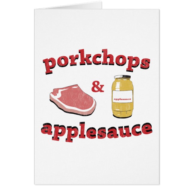 Cartão porkchops & compota de maçã (Frente)