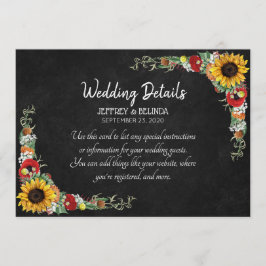 Cartão Pormenores de Casamento do Campo de Chalkbo