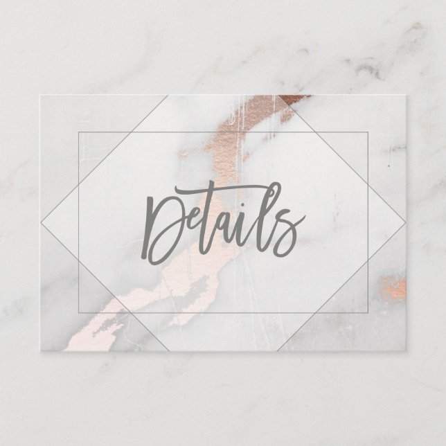 CARTÃO PORMENORIZADO DE CASAMENTO DOURADO MARBLE E (Frente)