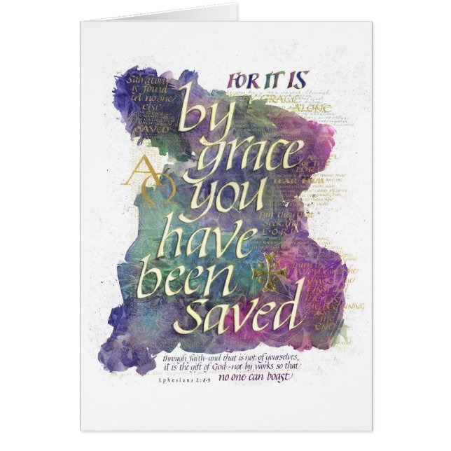 Cartão "Porque É Por Graça" (Frente)