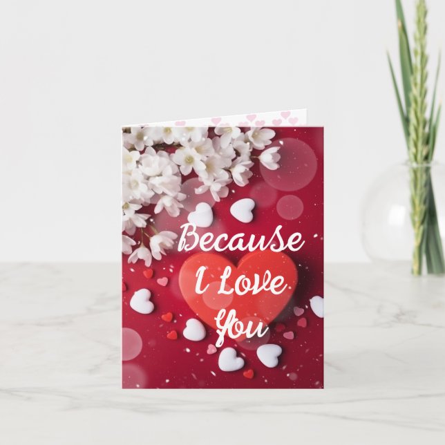 Cartão Porque eu amo você (Frente)