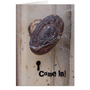 Cartão Porta Abandonada, Entre!Convite