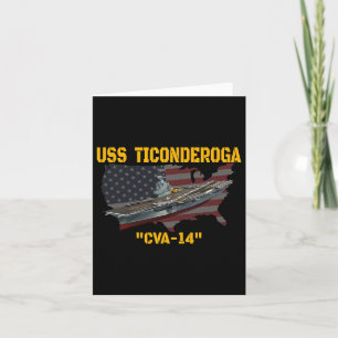 Cartão Porta-Aviões USS Ticonderoga CVA-14 Veteranos D