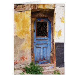 Cartão Porta Azul na ilha grega Mykonos