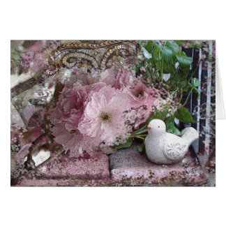 Cartão Porta com placa de flores