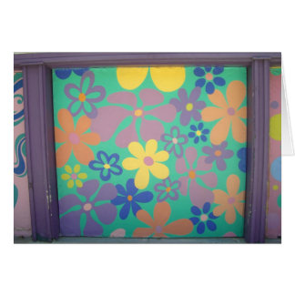 Cartão Porta da Garagem de Energia do Flor Retro