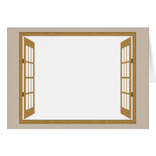 Cartão Porta da janela para qualquer lugar