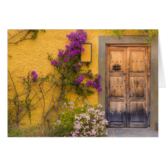 Cartão Porta de madeira (Frente Horizontal)