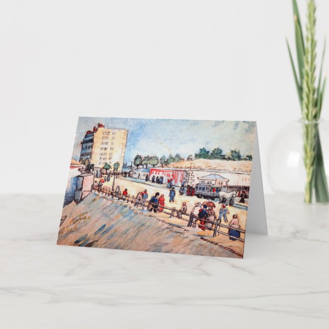 Cartão Portão nas Muralhas de Paris por Vincent van Gogh (Frente)