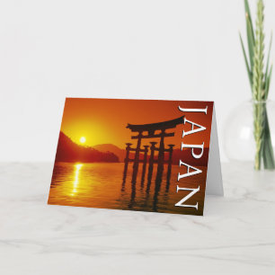 Cartão Portão O-Torii, Santuário Itsukushima   Feliz Aniv