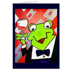 Cartão Portas copos do sapo do bebendo