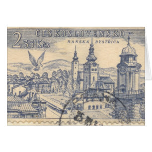 Cartão: Porte postal Czechoslovakian cancelado