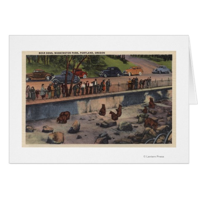 Cartão Portland, ORBear Dens no Parque Washington (Frente Horizontal)