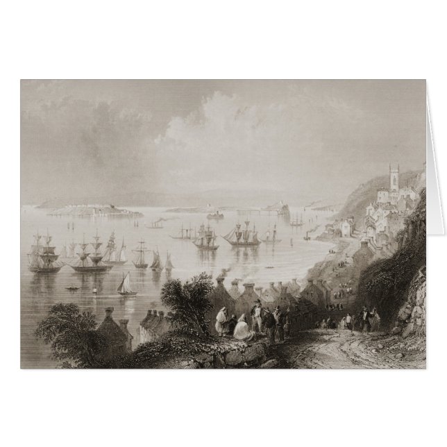 Cartão Porto de Cobh, cortiça, Ireland (Frente Horizontal)