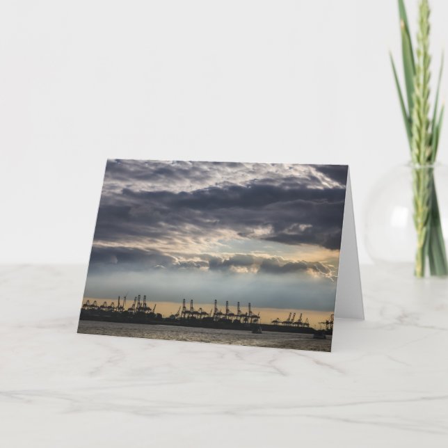 Cartão Porto de Hamburgo Alemanha (Frente)