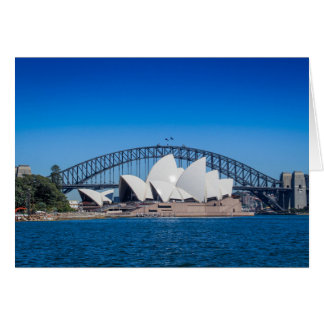 Cartão Porto de Sydney em uma manhã bonita