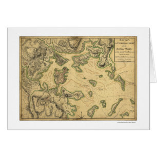 Cartão Porto do mapa 1775 de Boston