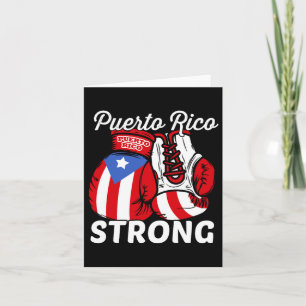 Cartão Porto Rico Bandeira Boxando Luvas Boricua Porto Ri