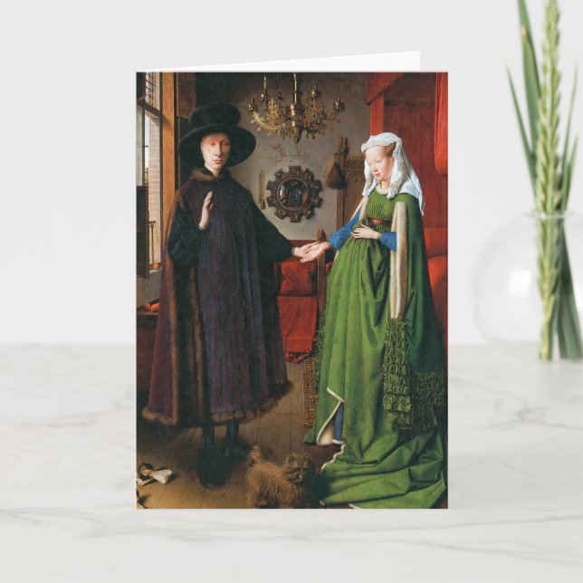Cartão Portrait of Giovanni Arnolfini and His Wife (Frente)