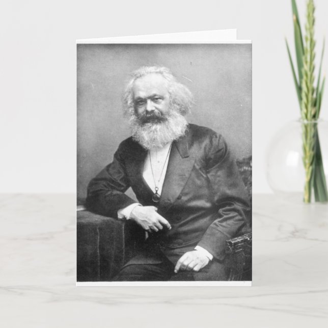 Cartão Portrait of Karl Marx (Frente)