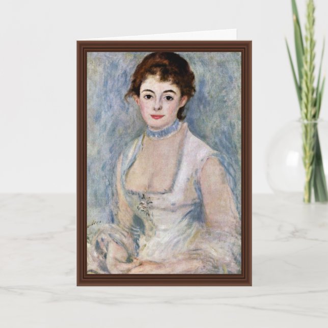 Cartão Portrait Of Madame Henriot By Pierre-Auguste (Frente)