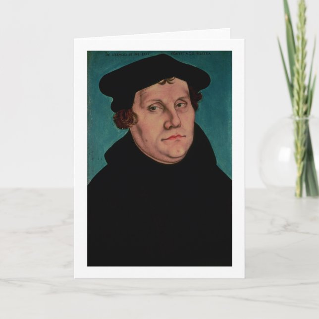 Cartão Portrait of Martin Luther, 1529 (Frente)