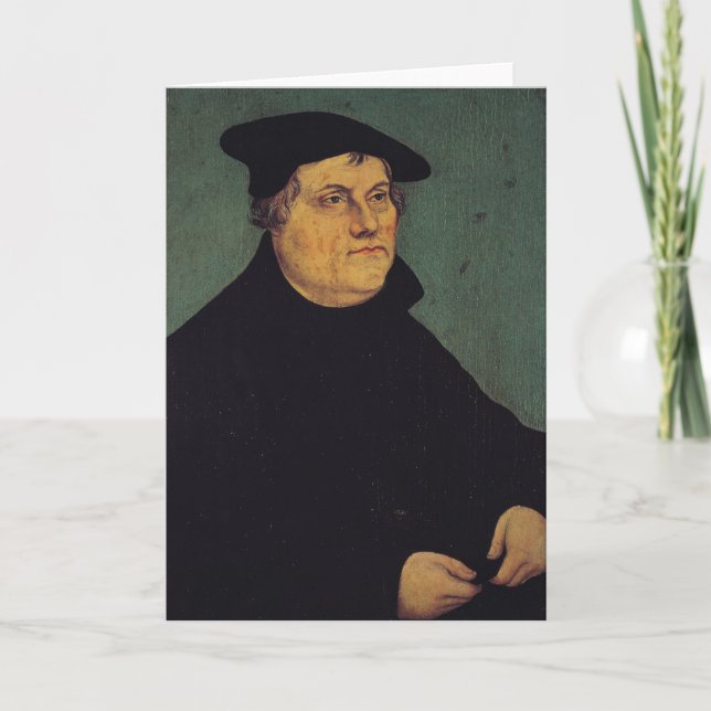 Cartão Portrait of Martin Luther  1543 (Frente)