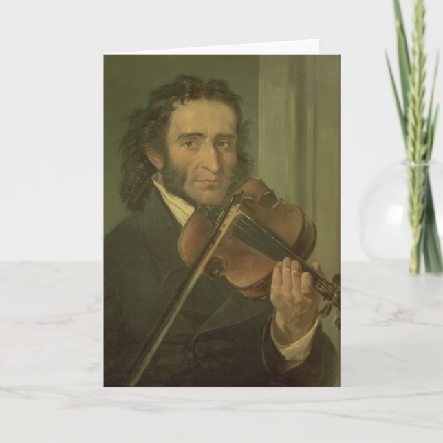 Cartão Portrait of Niccolo Paganini (Frente)