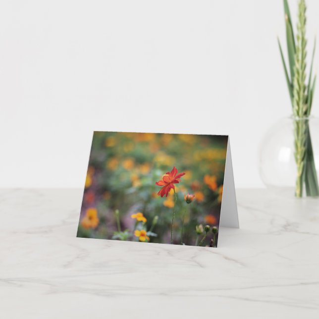Cartão Portrait of Strength Floral Note Card (Frente)