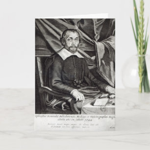 Cartão Portrait of Theophraste Renaudot  age 58, 1644