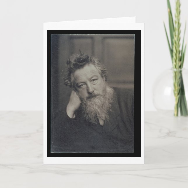 Cartão Portrait photograph of William Morris (1834-96) by (Frente)