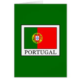 Cartão Mapa e bandeira de Portugal