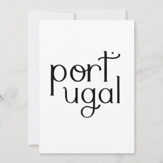 Cartão Portugal - minimalistic typography card