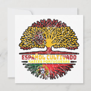 Cartão Portugal Portugal Espanha Espanha Bandeira Raízes 