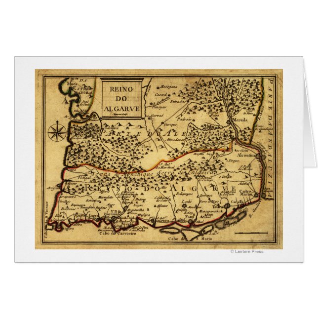 Cartão PortugalMapa PanorâmicoPortugal (Frente Horizontal)