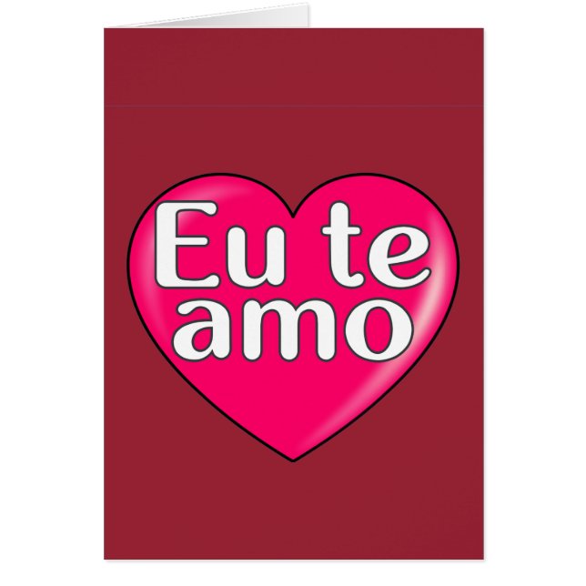 Cartão Português - Eu te amo (Frente)