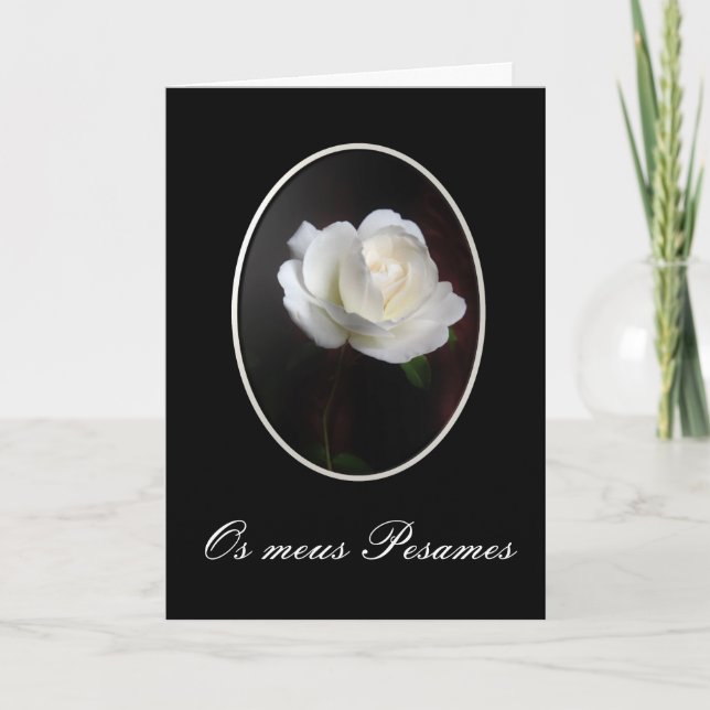 Cartão Português: Pesames/ Condolencias (Frente)