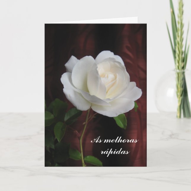 Cartão Portuguese: As melhoras / Get Well Soon (Frente)