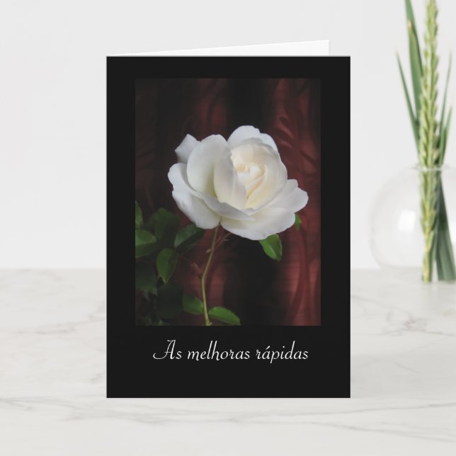 Cartão Portuguese: As melhoras / Get Well Soon (Frente)